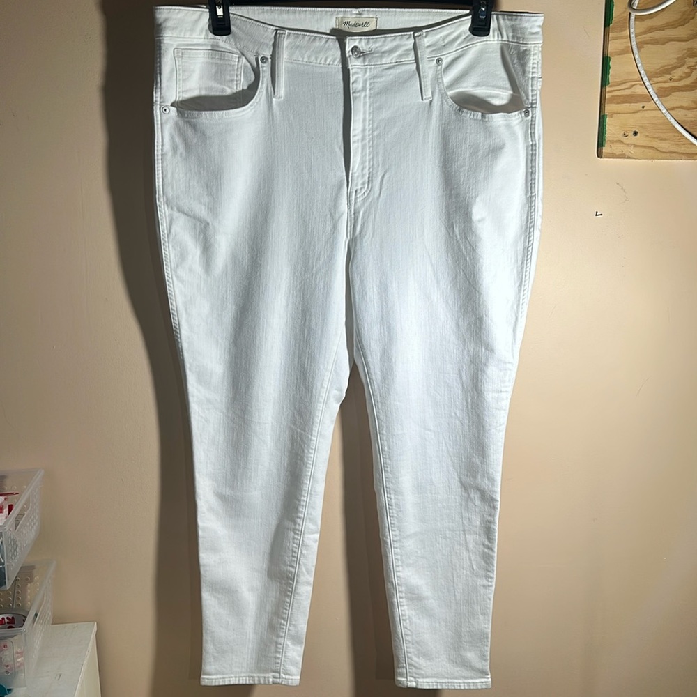 NWT Madewell white 'High-rise skinny' pants